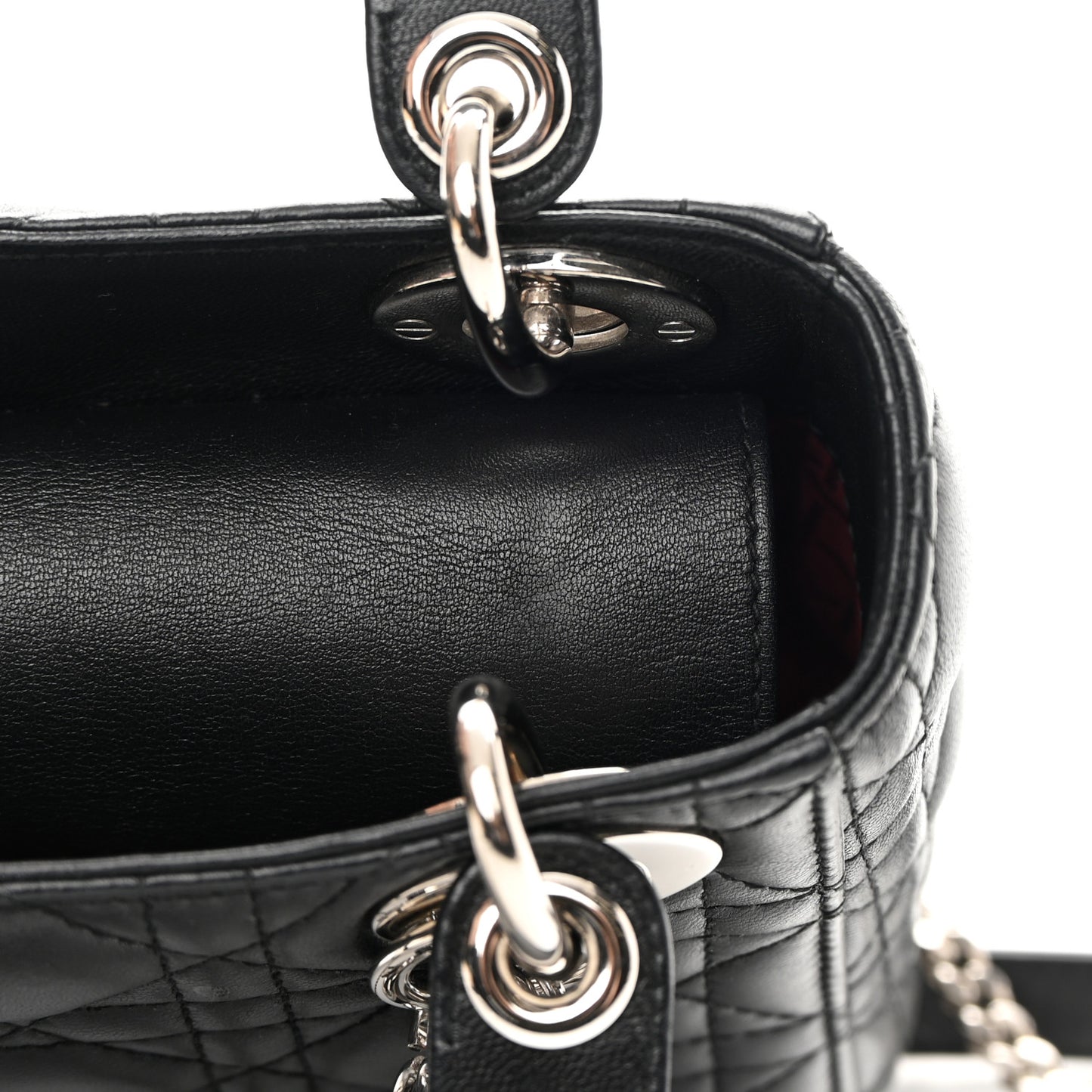 Lambskin Cannage Mini Lady Dior Black