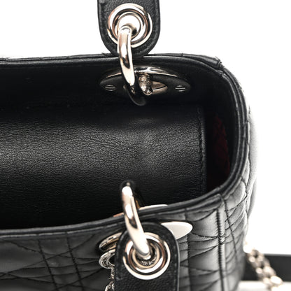 Christian Dior Lambskin Cannage Mini Lady Dior Black 12 of 15