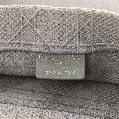 Christian Dior Canvas Embroidered Cannage Medium Book Tote Stone 6 of 10