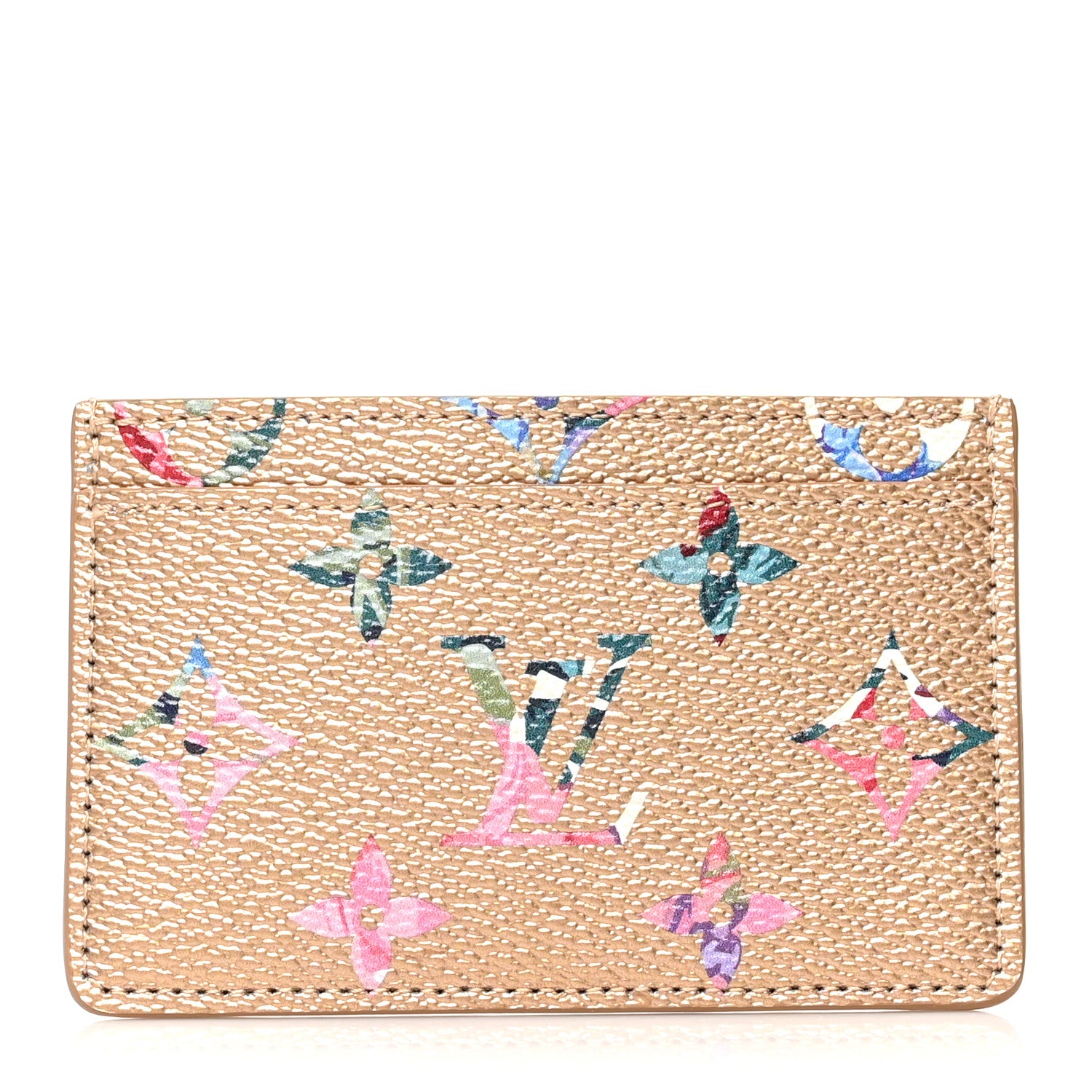 Louis Vuitton Metallic Monogram LV Garden Card Holder Gold 1 of 7
