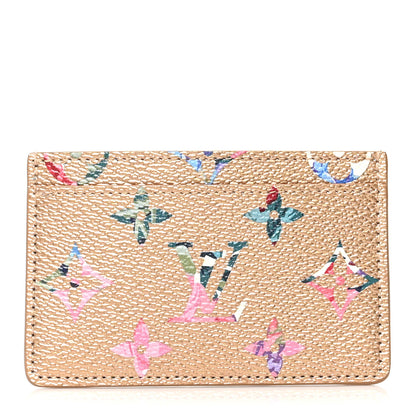 Louis Vuitton Metallic Monogram LV Garden Card Holder Gold 1 of 7