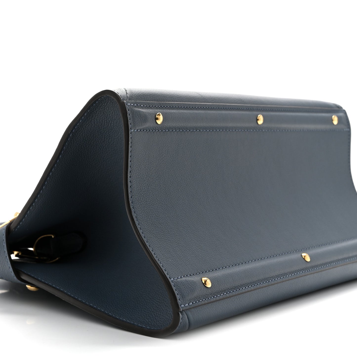 Grained Calfskin Steamer MM Blue