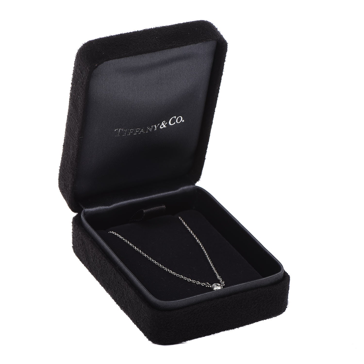 Tiffany Platinum Diamond .14ct Elsa Peretti Diamonds by the Yard Pendant Necklace 7 of 7