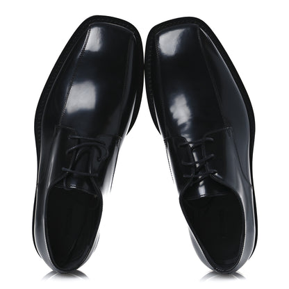 Balenciaga Calfskin Mens Square Toe Derby Shoes 40 Black 2 of 10