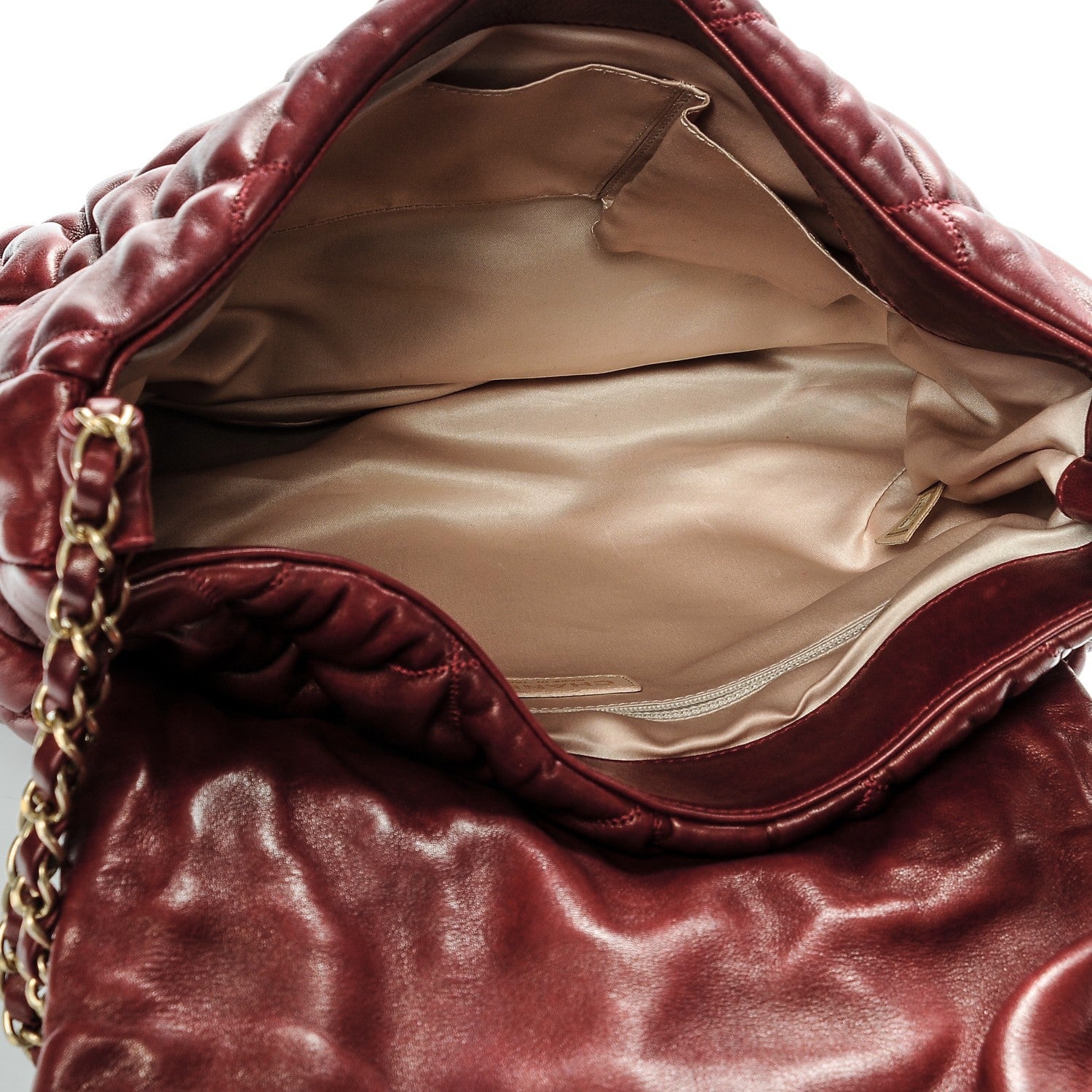 Chanel Calfskin Bubble Quilt Flap Bag Red 5 of 10