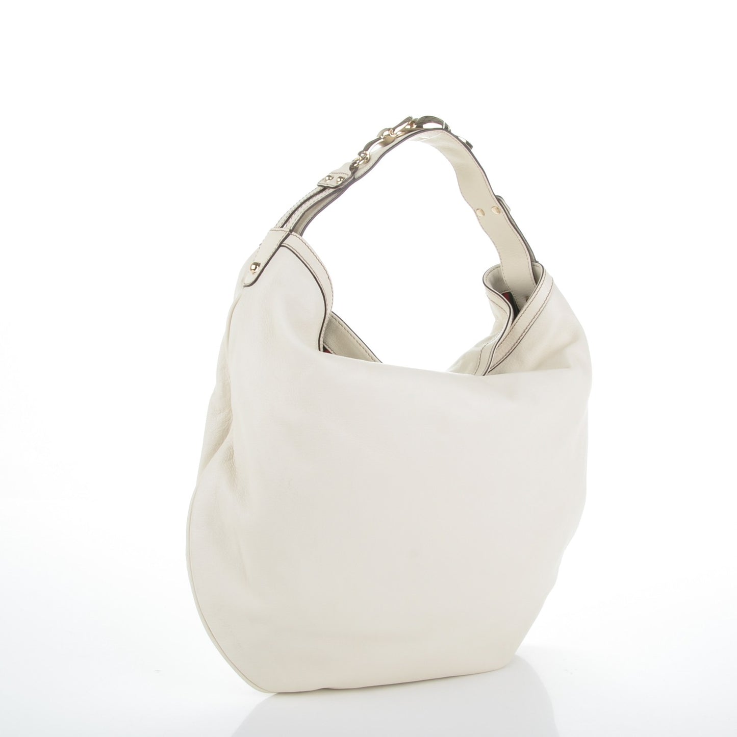 Calfskin Wave Hobo Off White