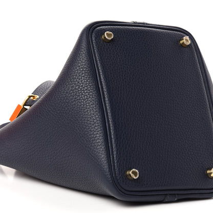 Hermes Taurillon Clemence Picotin Lock 18 PM Bleu Nuit 7 of 10