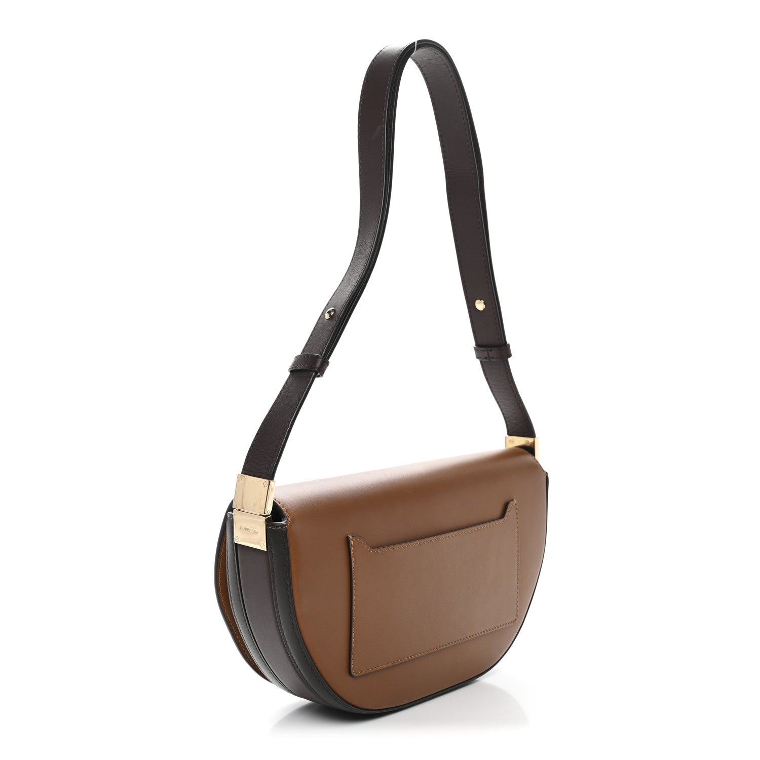 Burberry Calfskin Small Two-Tone Olympia Shoulder Bag Warm Tan 3 of 11