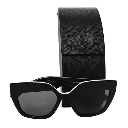 Prada Cat Eye Sunglasses SPR 24X Black White 7 of 7