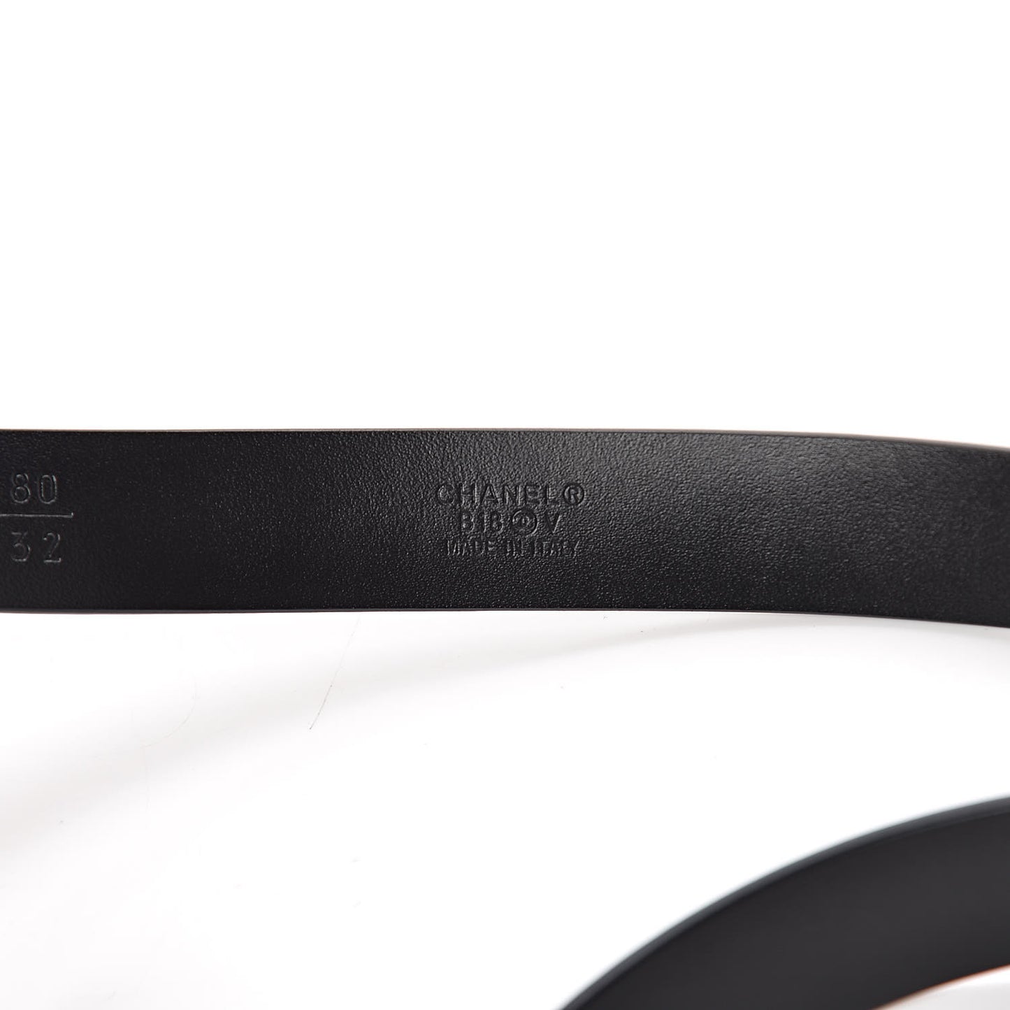 Calfskin Chain Belt 80 32 Black