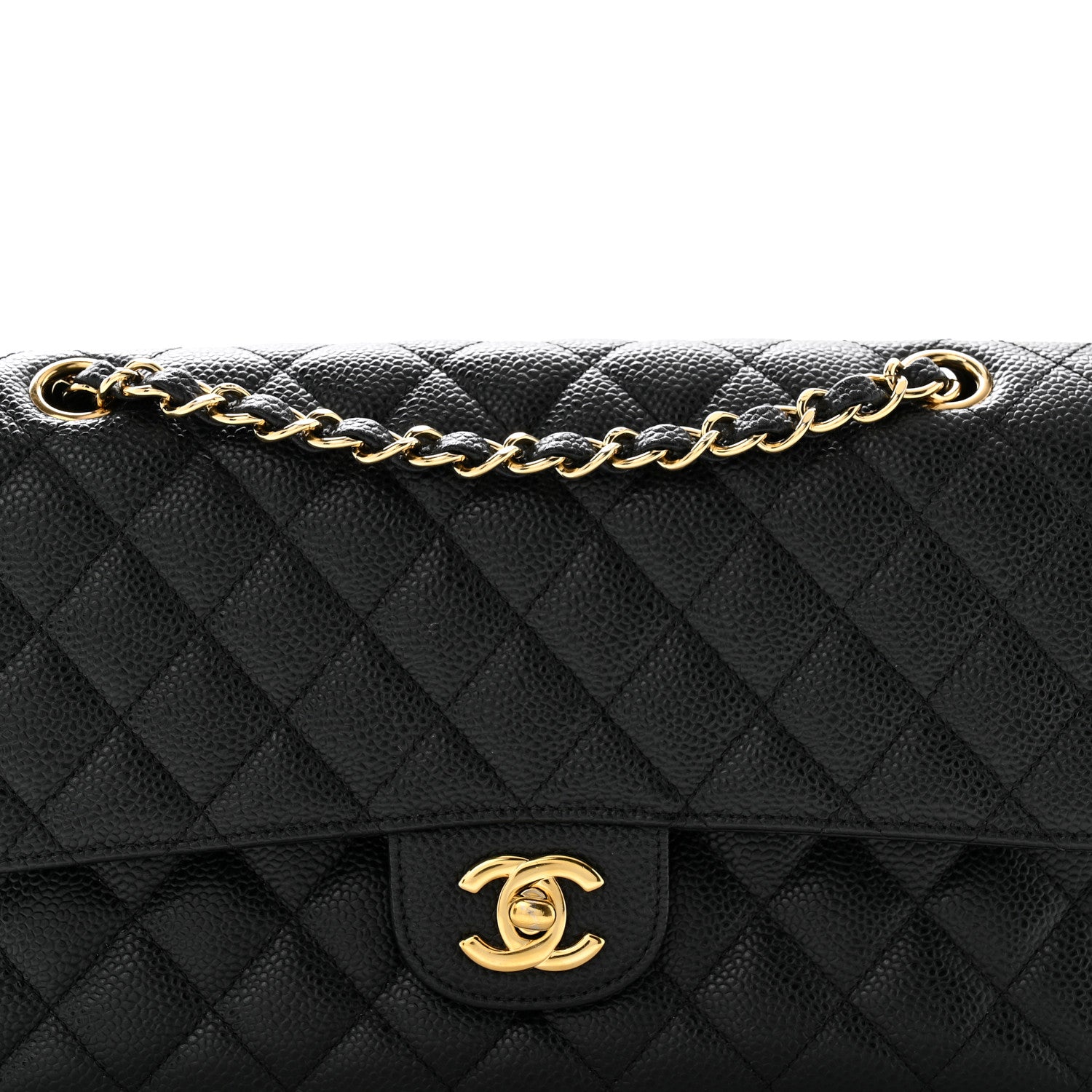 Chanel Caviar Quilted Medium Double Flap Black 8 of 11