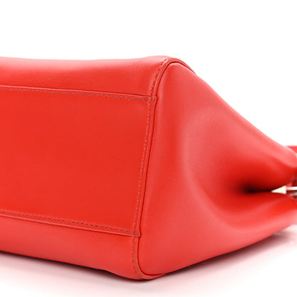 Fendi Nappa Mini Peekaboo Iconic Satchel Papavero 11 of 11