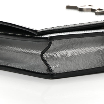 Saint Laurent Grain De Poudre Clasic Kate Monogram Tassel Chain Wallet Argento 9 of 15