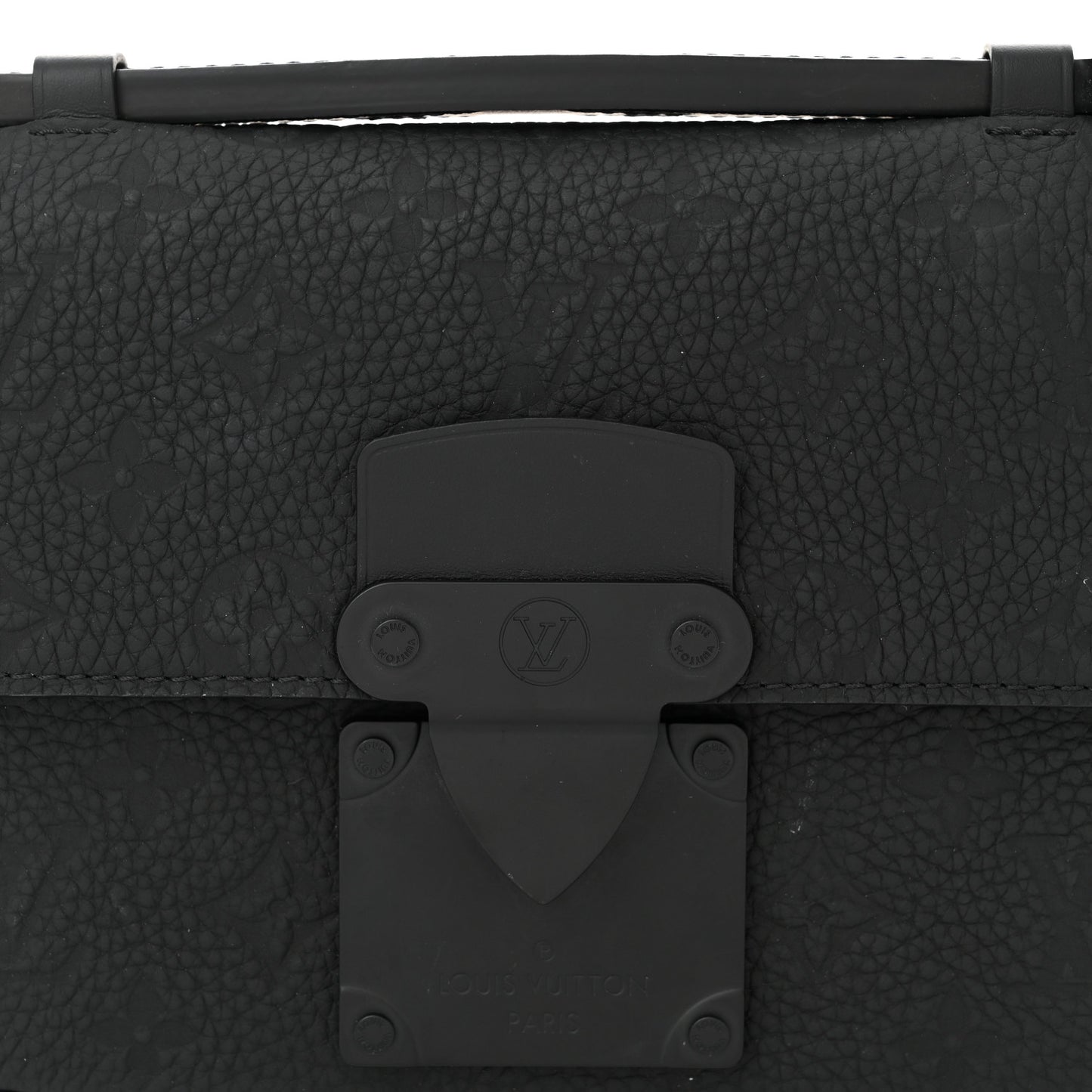 Taurillon Monogram S Lock Sling Bag Black