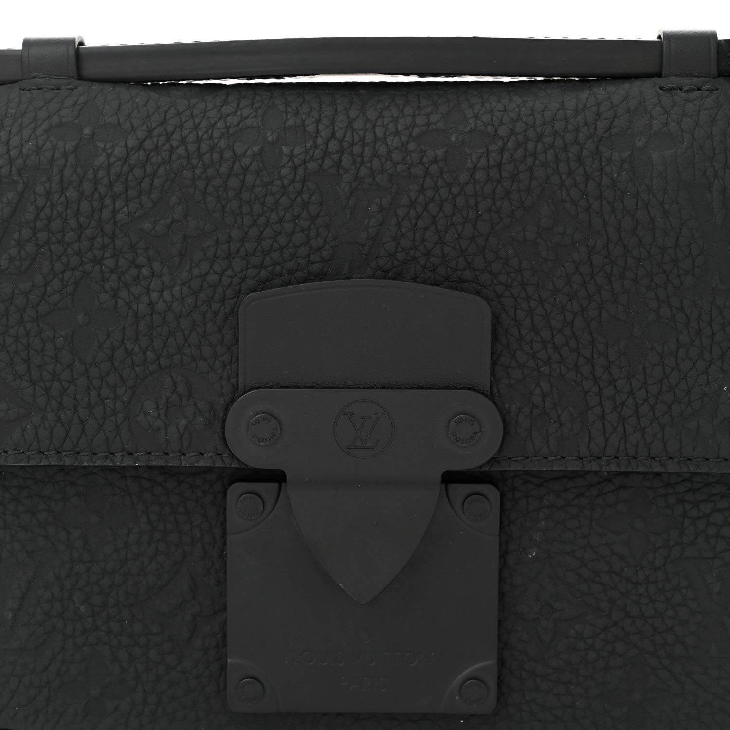Louis Vuitton Taurillon Monogram S Lock Sling Bag Black 7 of 9