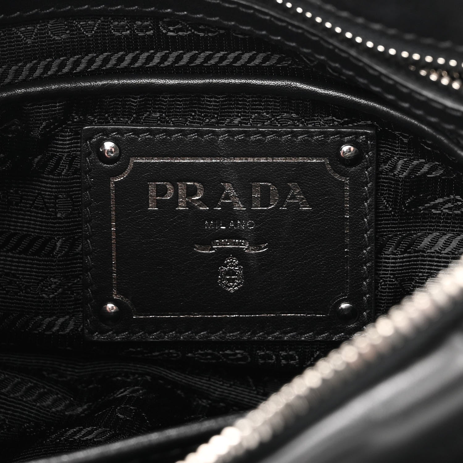Prada Soft Calf Shoulder Bag Black 6 of 10