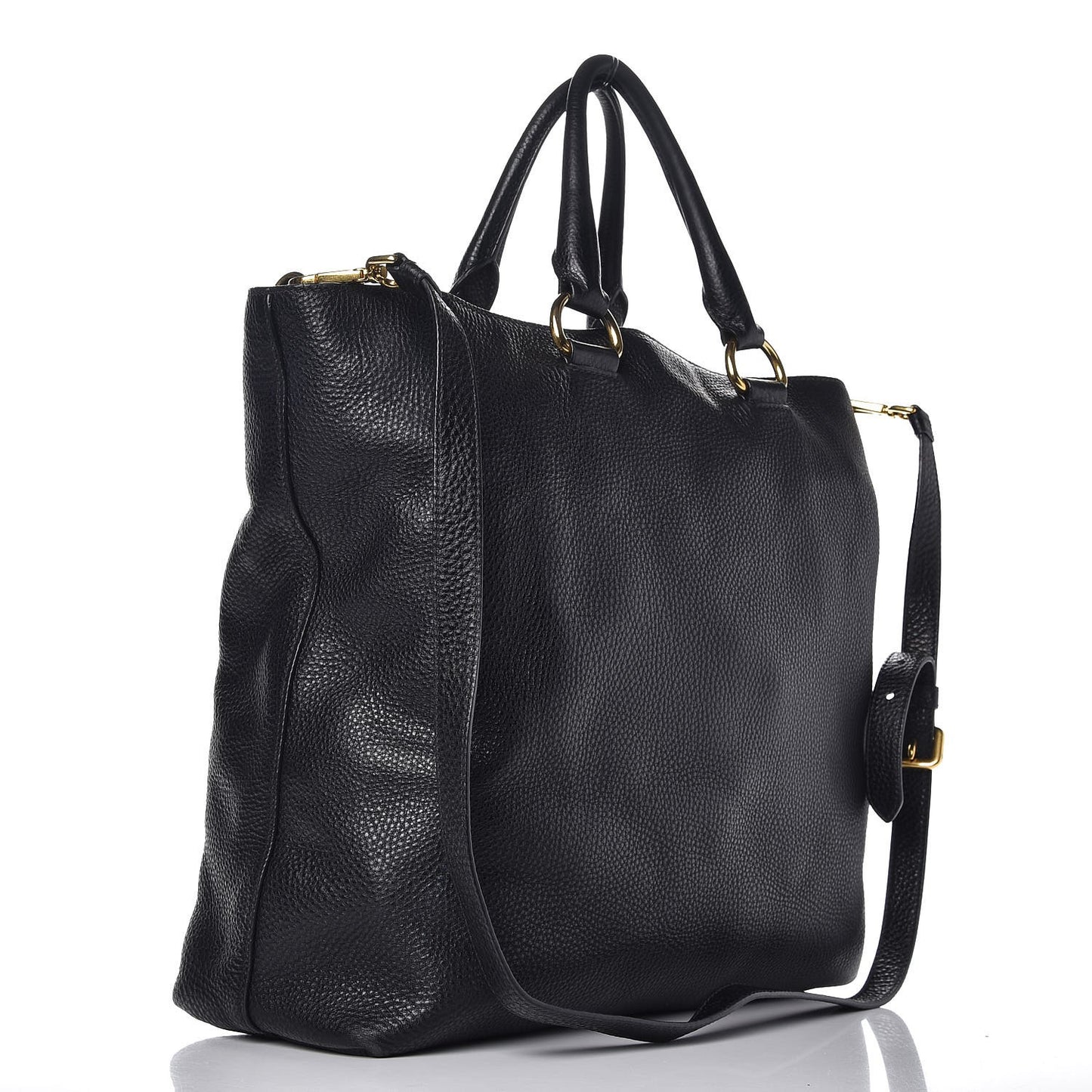 Vitello Daino Tote Nero Black