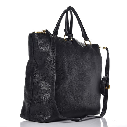 Prada Vitello Daino Tote Nero Black 4 of 13