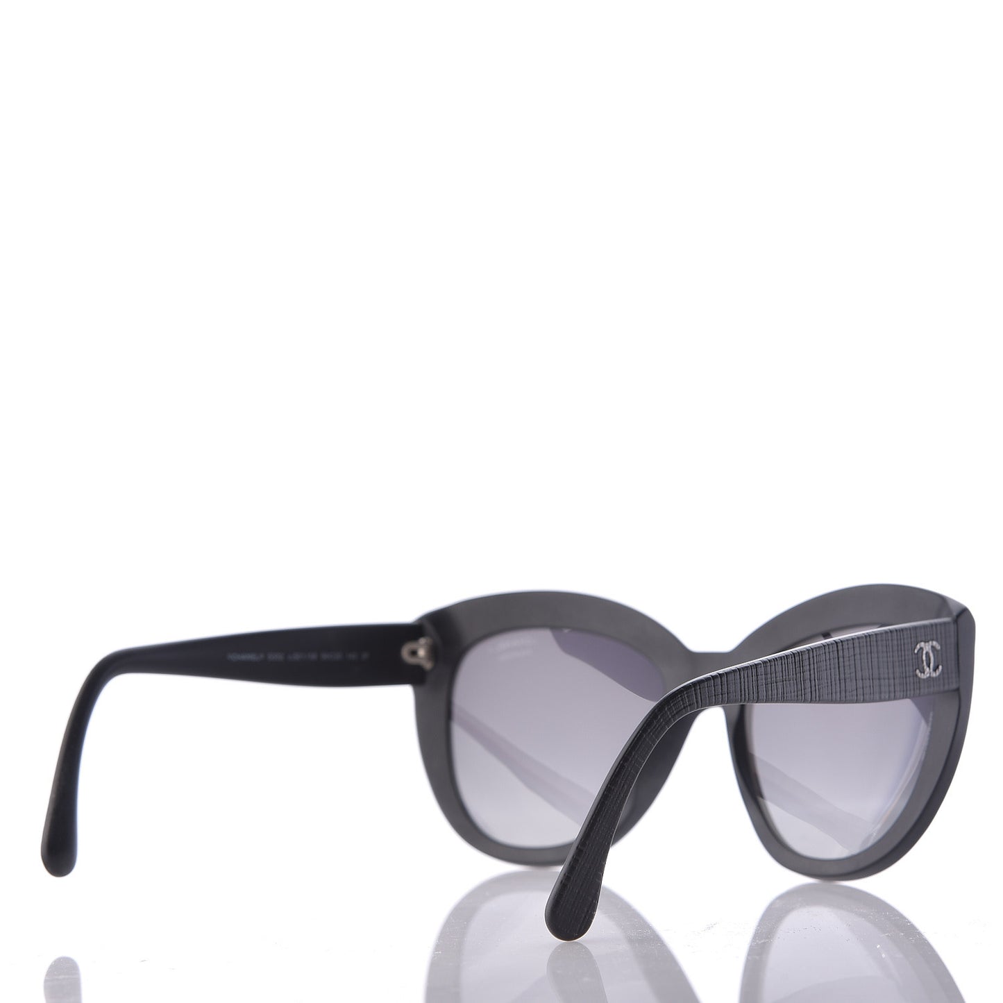 Tweed Effect CC Polarized Butterfly Signature Sunglasses 5332 Black