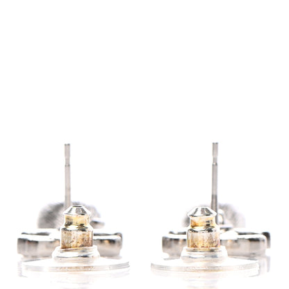 Chanel Crystal CC Tear Drop Earrings Silver 3 of 4
