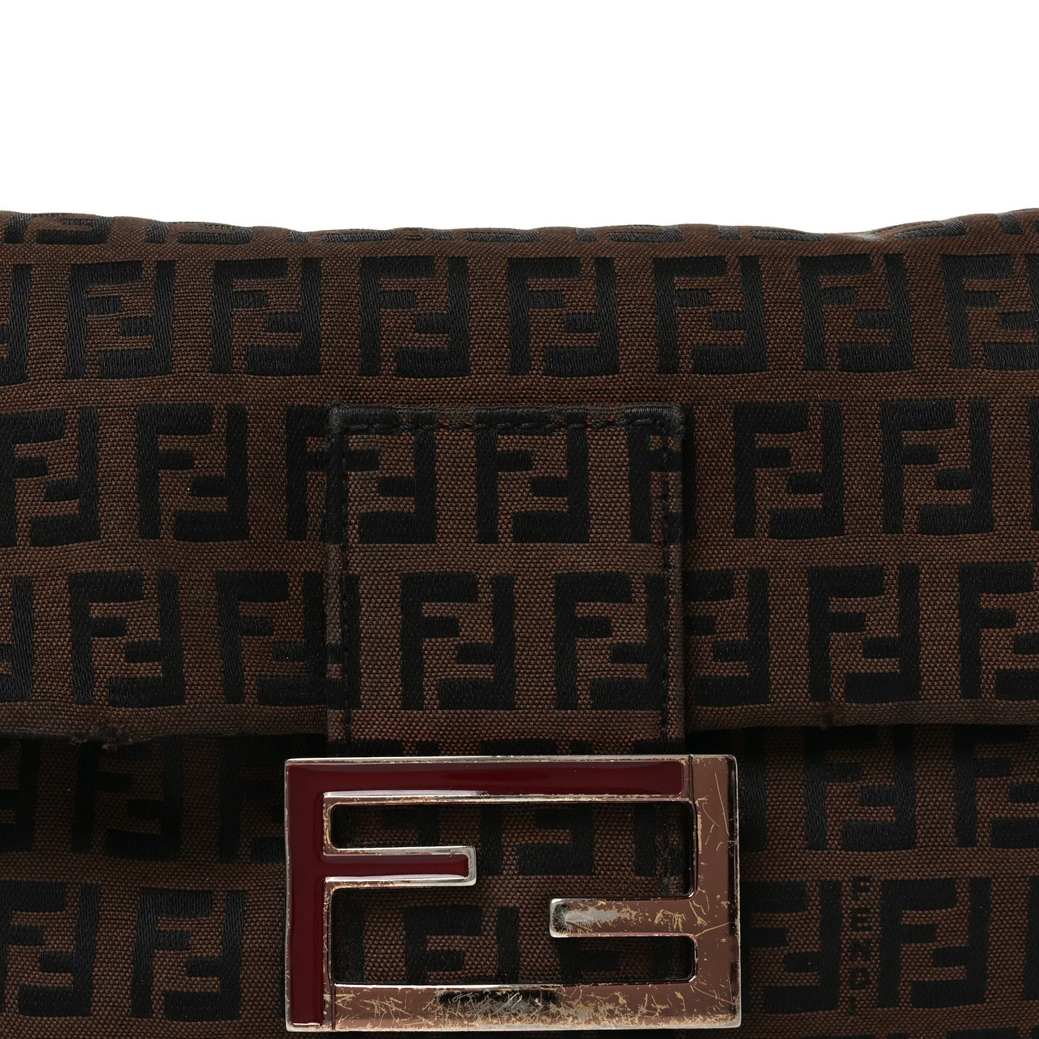 Fendi Zucchino Baguette Dark Brown 8 of 10
