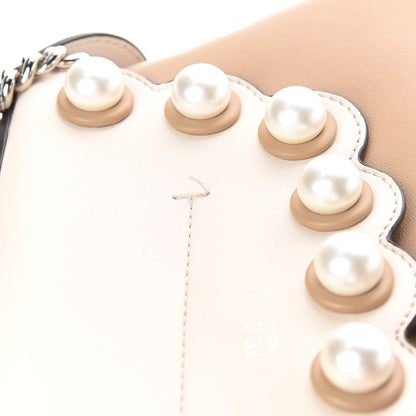 Fendi Vitello Century Pearl Bi-Color Scalloped Back to School Backpack Cuoio Camelia 10 of 10