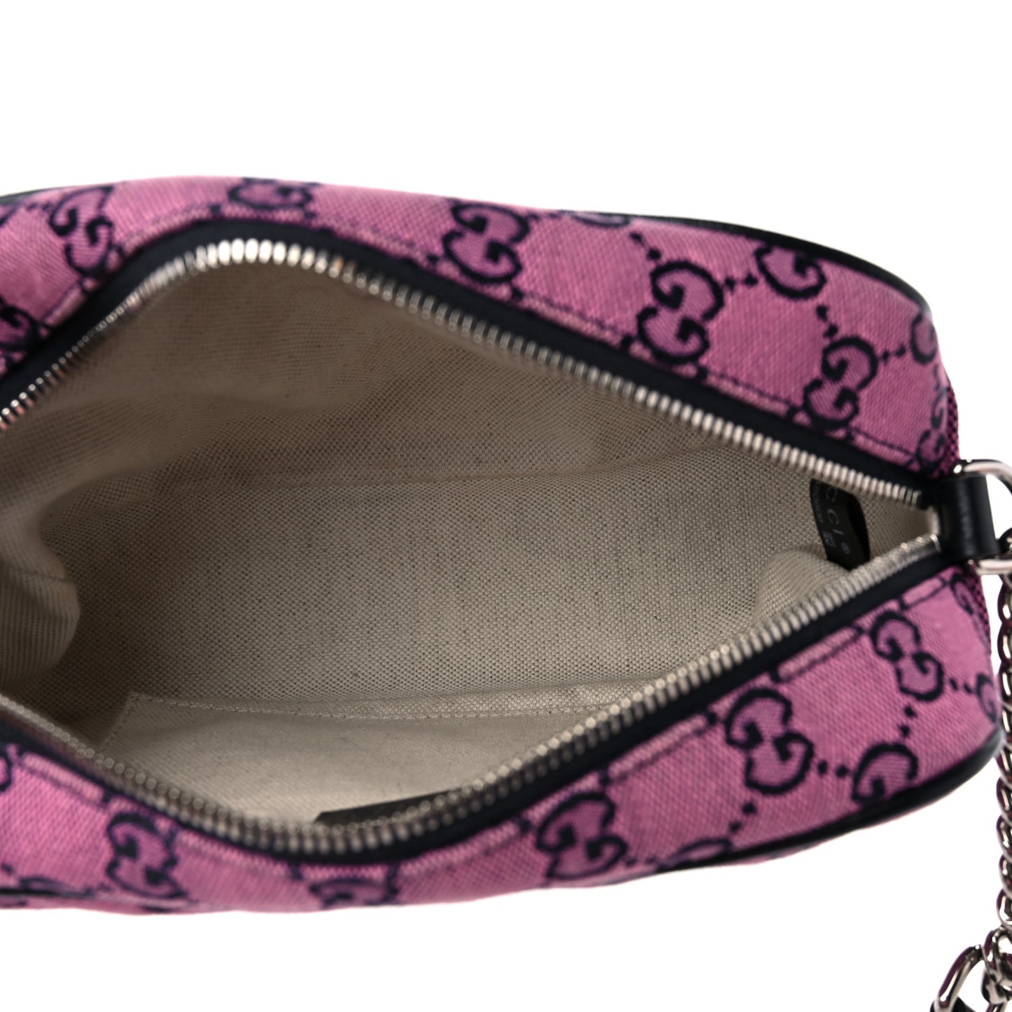 Monogram Multicolor Matelasse Diagonal Small GG Marmont Chain Shoulder Bag Pink Blue