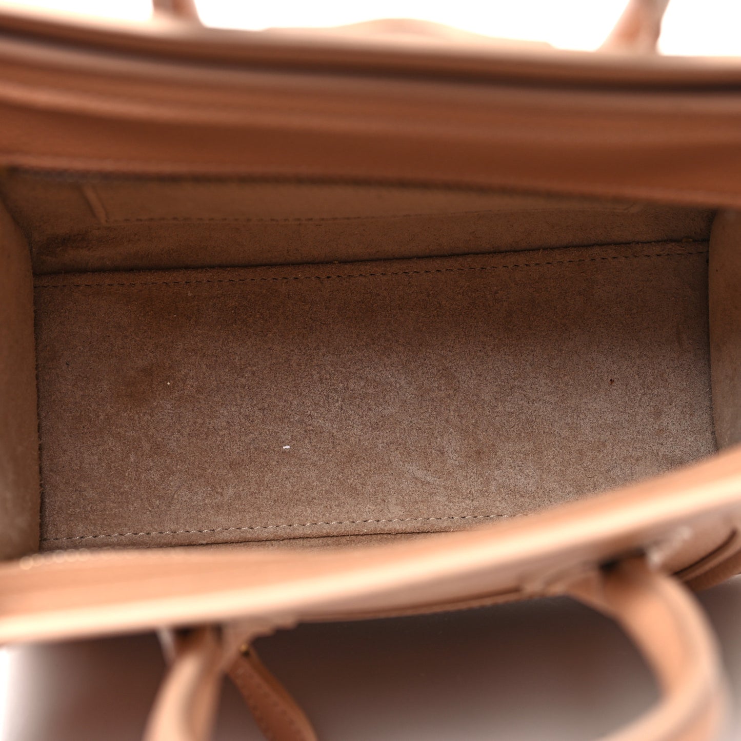 Drummed Calfskin Nano Luggage Desert Rose