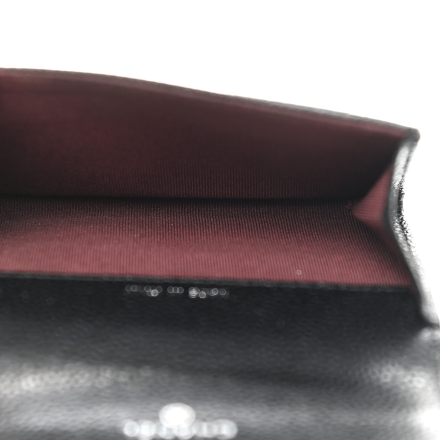 Caviar Quilted Flap Card Holder Black