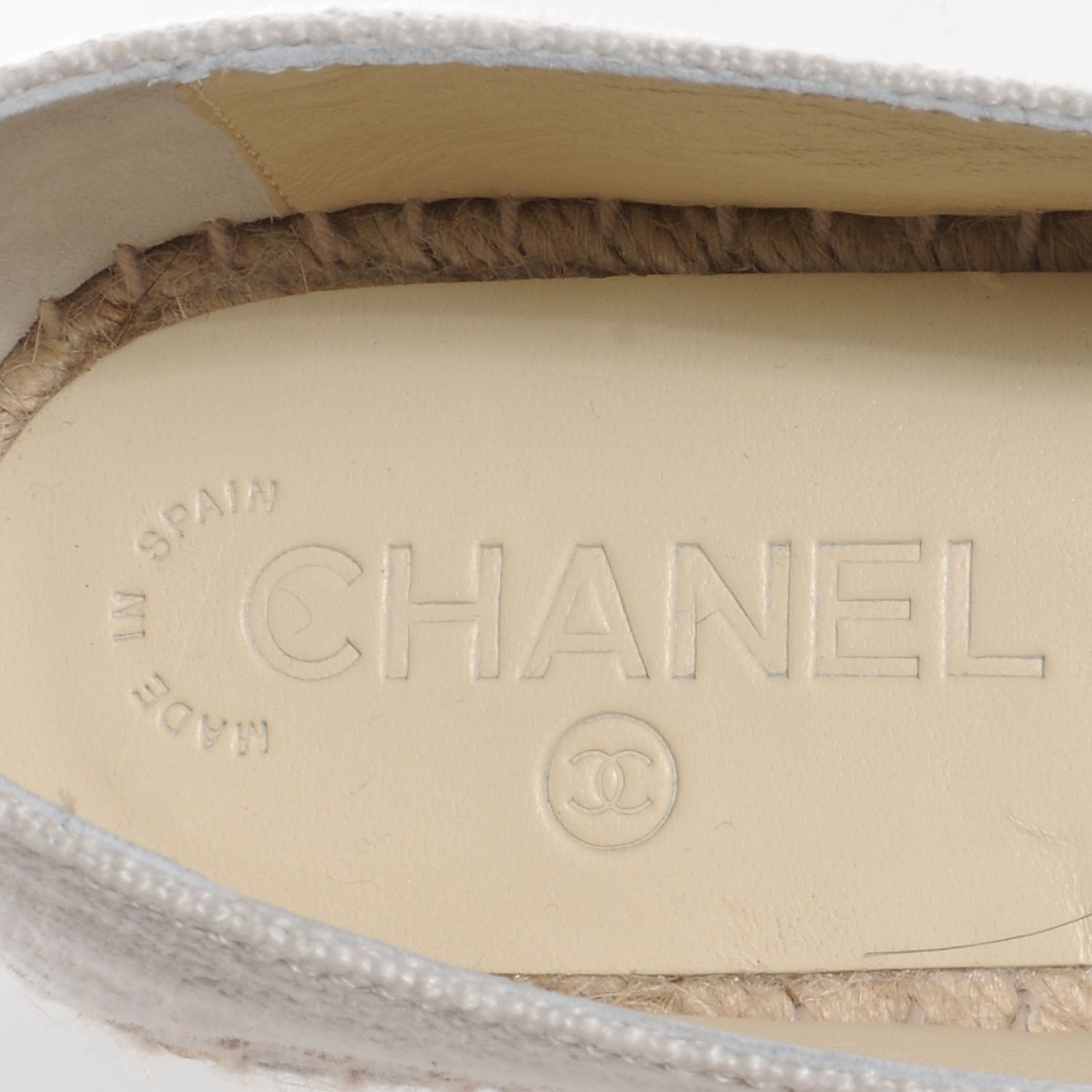 Chanel Toile Espadrilles Beige Black 39 6 of 7