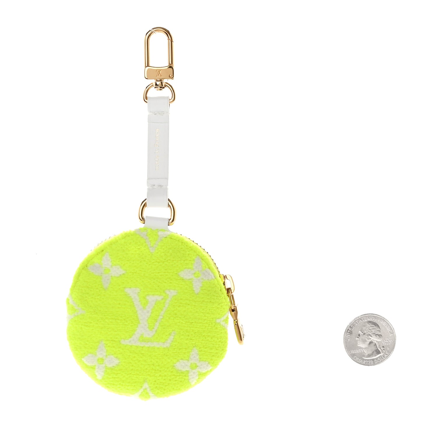 Fabric LV Match Ellipse BB Round Coin Purse Yellow