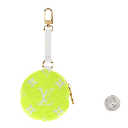 Louis Vuitton Fabric LV Match Ellipse BB Round Coin Purse Yellow 2 of 4