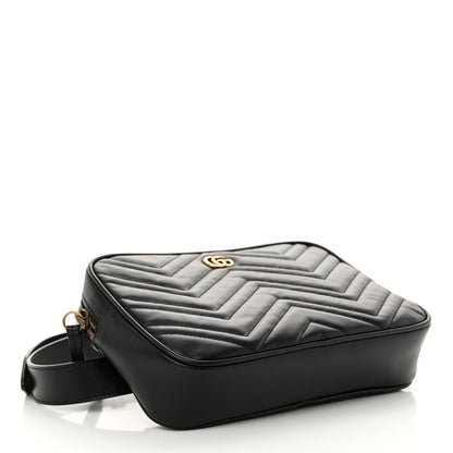 Gucci Calfskin Matelasse Mens GG Marmont Belt Bag 80 32 Black 4 of 14
