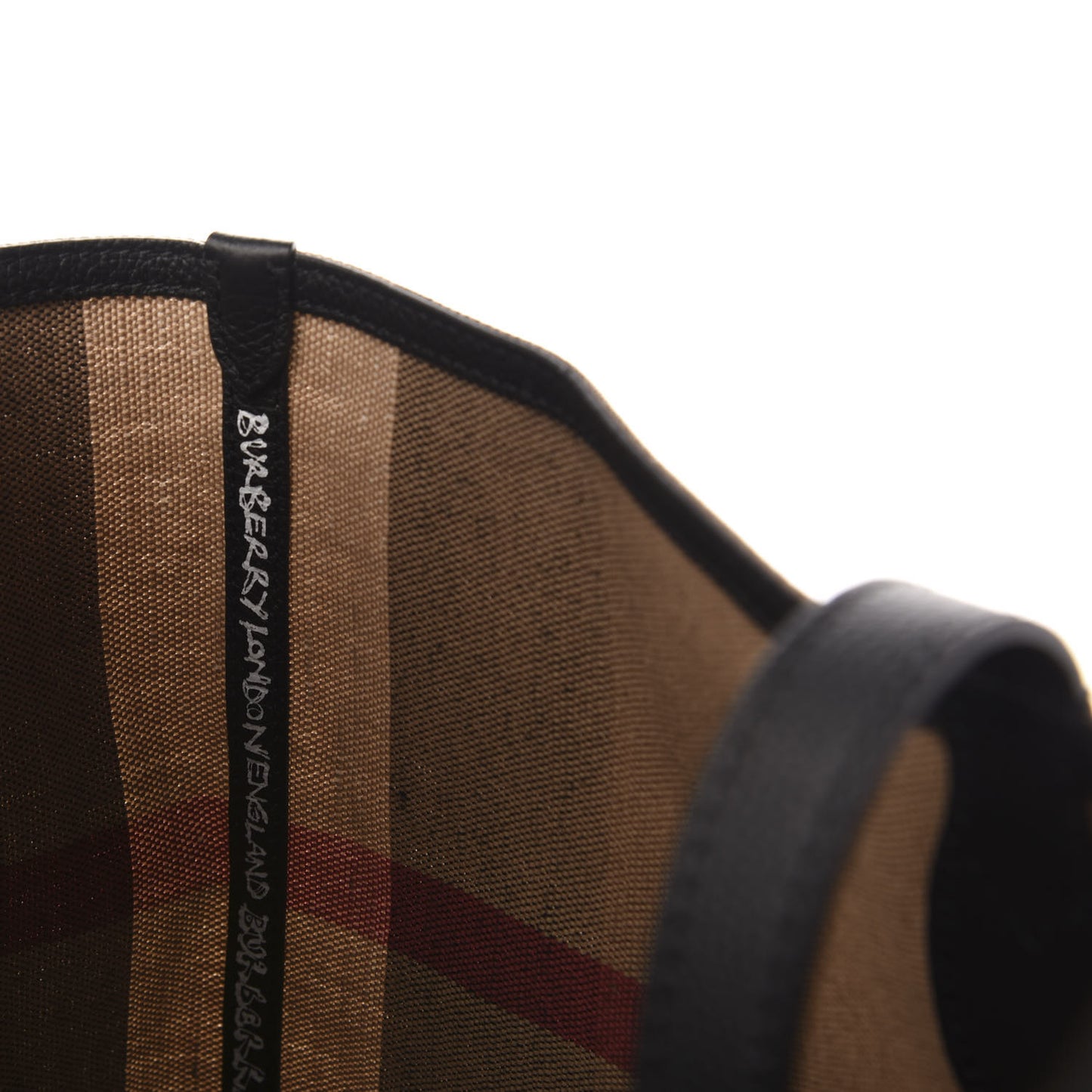 Coated Canvas Mega Check Medium Doodle Tote Black