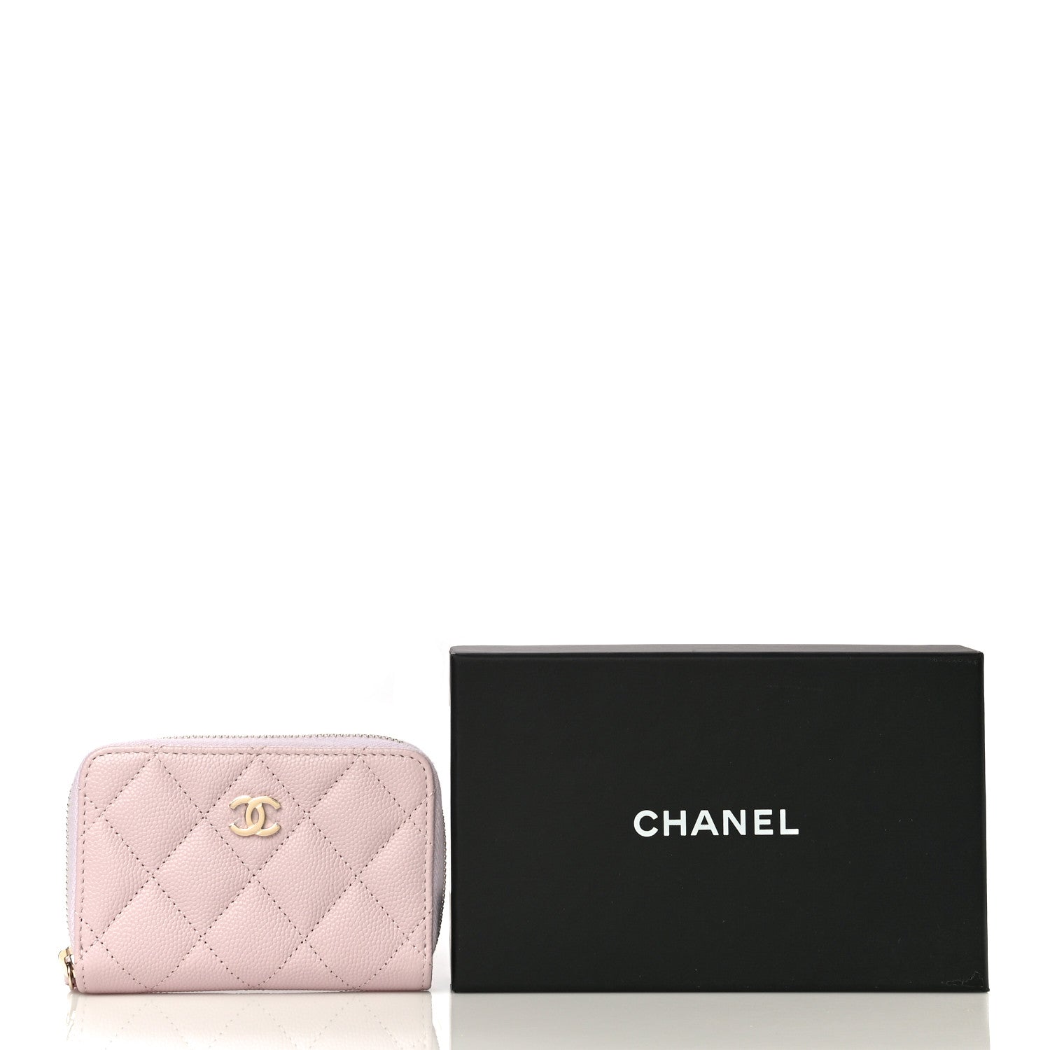 Chanel Caviar Quilted Zip Coin Purse Light Pink 11 of 11
