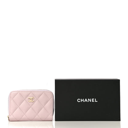 Chanel Caviar Quilted Zip Coin Purse Light Pink 11 of 11