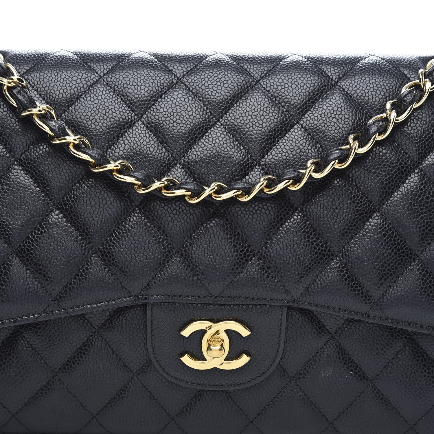 Chanel Caviar Quilted Jumbo Double Flap Black 10 of 10