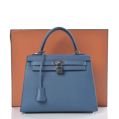Hermes Epsom Kelly Sellier 25 Bleu Azur 10 of 10