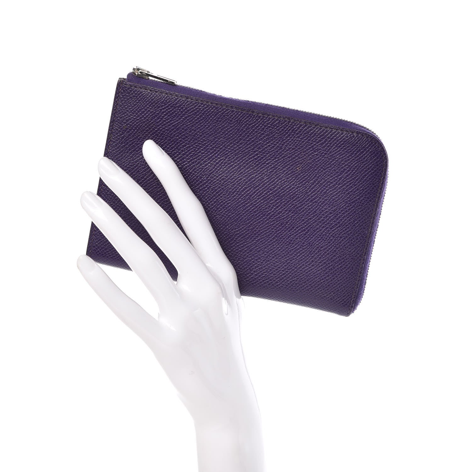 Hermes Epsom Remix Duo Wallet Iris 2 of 10