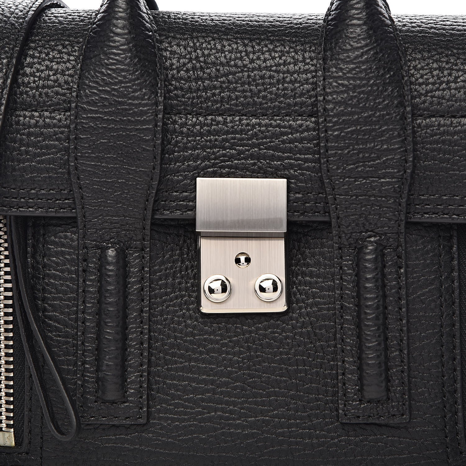 3.1 Phillip Lim 3.1 Textured Calfskin Mini Pashli Satchel Black 9 of 9