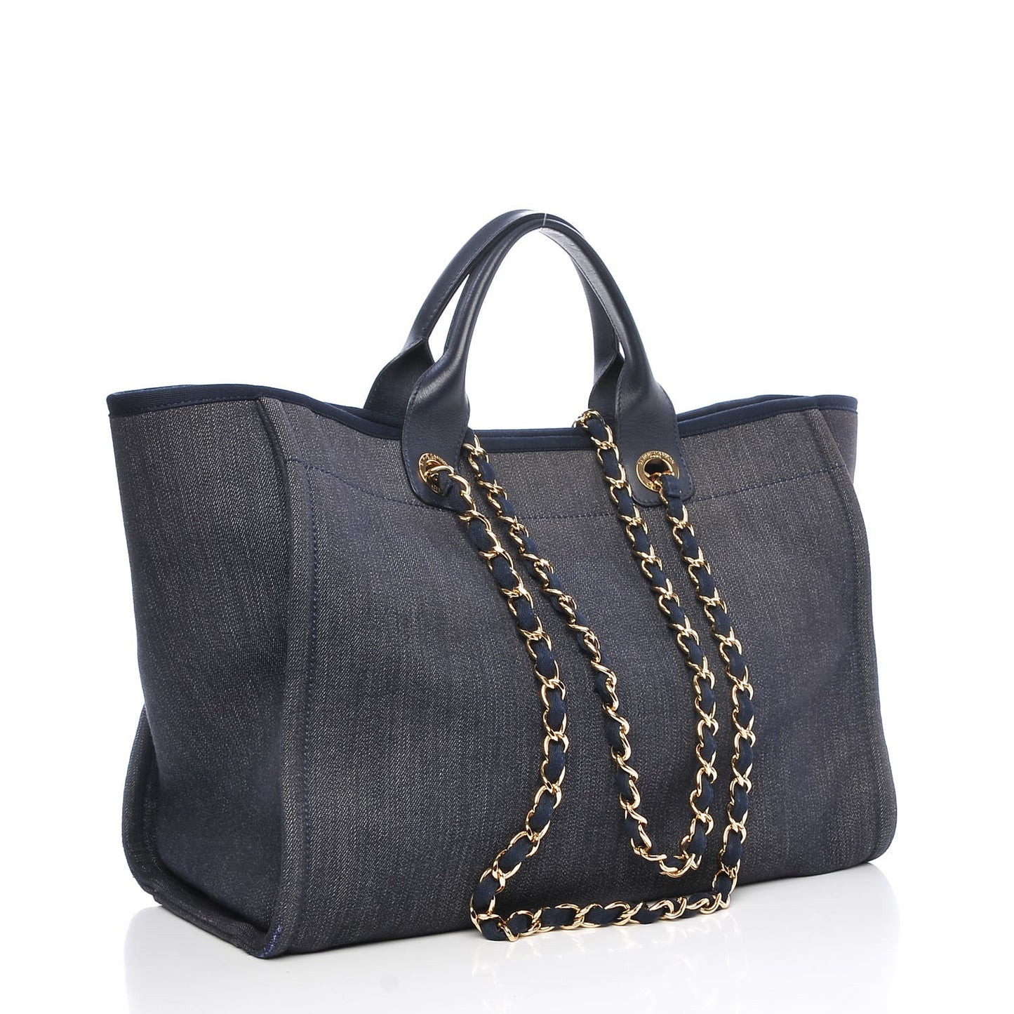 Denim Large Deauville Tote Dark Blue