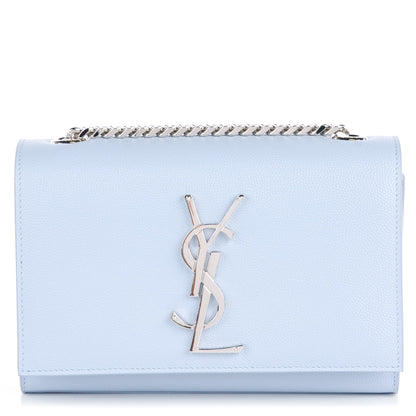 Saint Laurent Grain De Poudre Small Classic Monogram Satchel Sky Blue 1 of 8