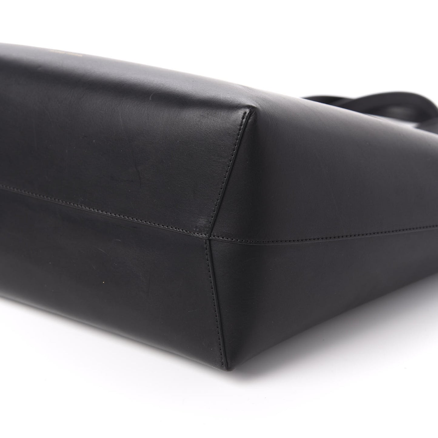 Calfskin Large Shopping Tote Black Flamma