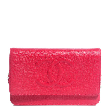 Chanel Caviar Timeless Wallet on Chain WOC Pink 1 of 8