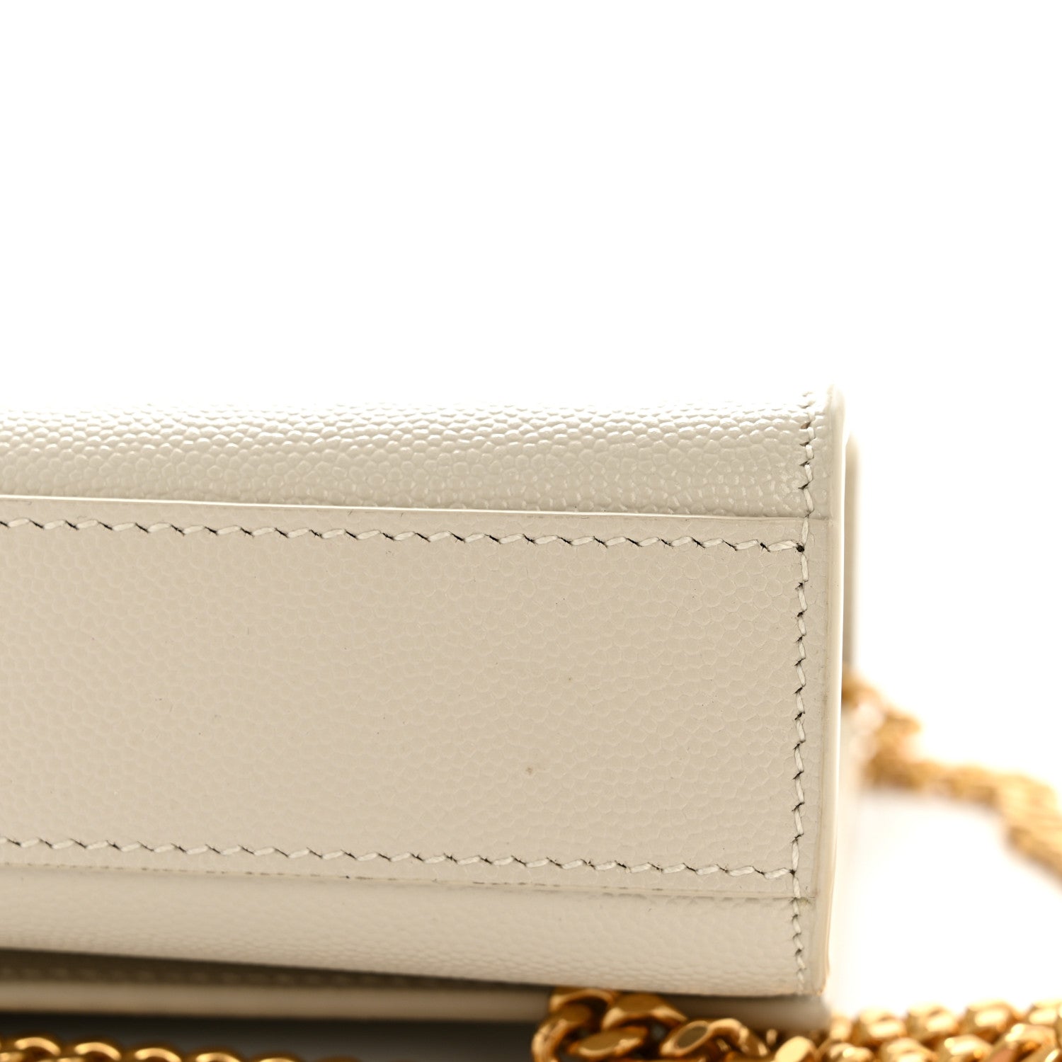 Saint Laurent Grain De Poudre Medium Classic Monogram Kate Satchel Crema Soft 12 of 12