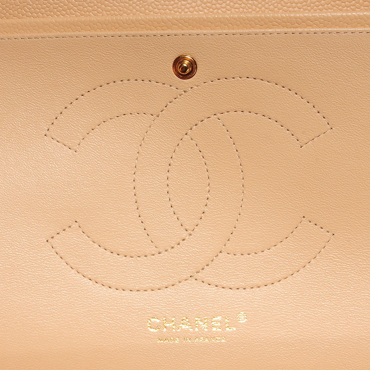 Chanel Caviar Jumbo Double Flap Beige Clair 9 of 10