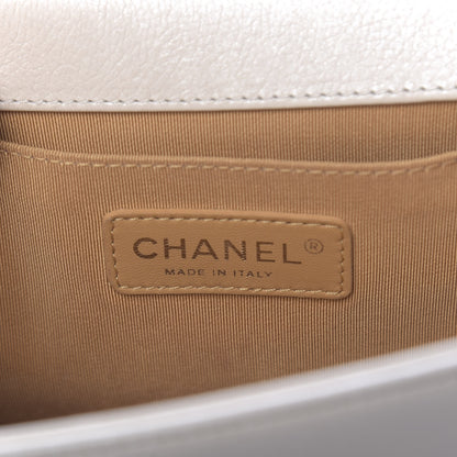 Chanel Iridescent Goatskin Medium Boy Flap Light Gold 6 of 14