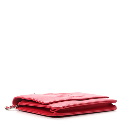 Chanel Caviar Timeless CC Wallet On Chain WOC Dark Pink 3 of 10