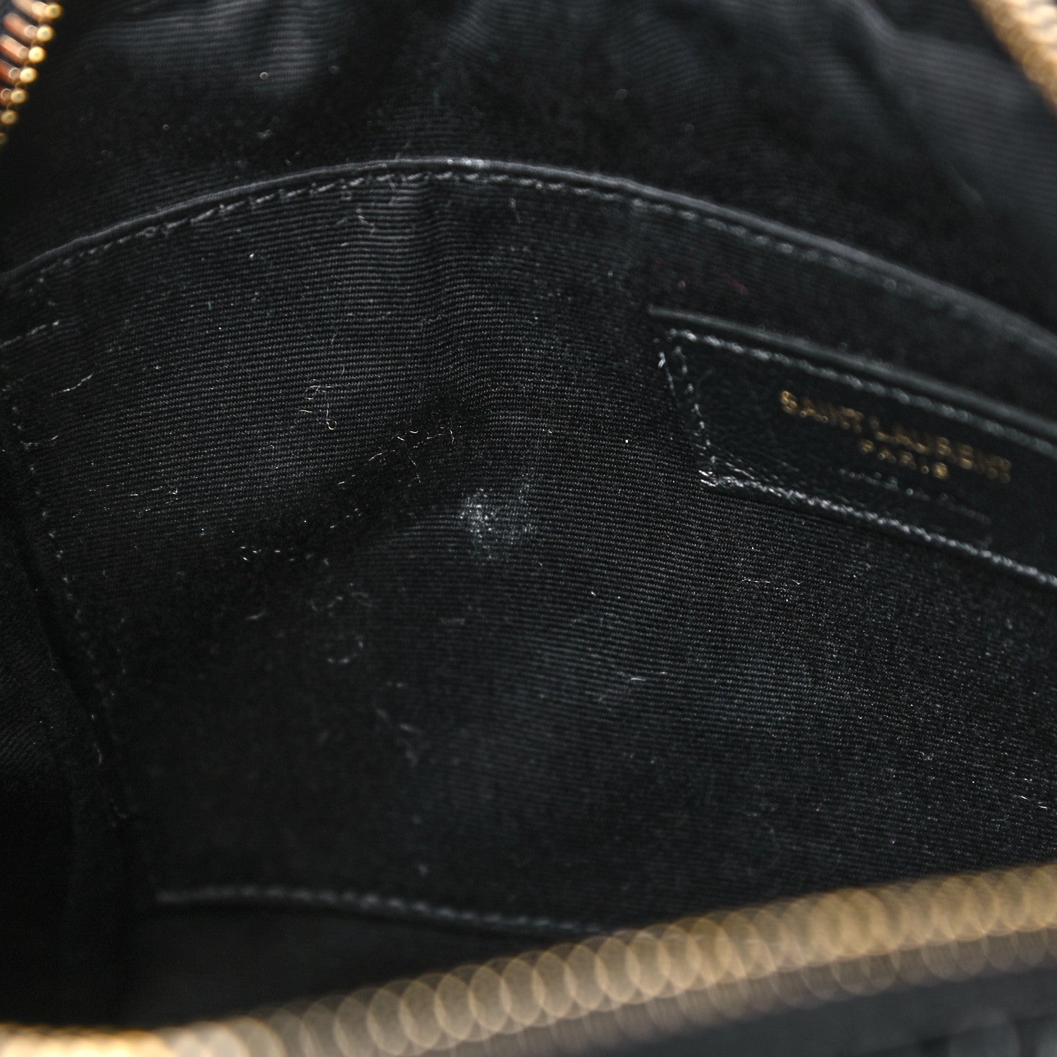 Saint Laurent Tweed Calfskin Monogram Lou Camera Bag Black 12 of 13
