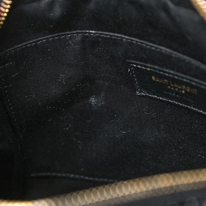 Saint Laurent Tweed Calfskin Monogram Lou Camera Bag Black 12 of 13
